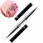 K&uuml;&uuml;nekunsti pintsli pliiats DIY k&uuml;&uuml;nte maalimine joonistusvooder Nail Art Tool K&uuml;&uuml;nelakk Pintsel Manik&uuml;&uuml;ri t&ouml;&ouml;riist must
