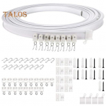 Laekardinariba Lihtne paigaldamine Universaalne kumer, vastupidav ja painduv libistatav kardinasiinide s&uuml;steemi ruumijagaja komplekt valge