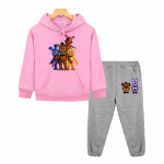 FNAF Kapuutsiga Komplektid Karu J&auml;nes M&auml;ng Kawaii Anime kapuutsiga S&uuml;gis poiste t&uuml;drukute pusa Fliisist pullover Jakk laste butiigi riided 130