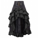 Naiste mood keskaegne cosplay kost&uuml;&uuml;m gooti seelik vabaaja k&otilde;rge madala &auml;&auml;rega elegantne kleit volangiga seelik XXXXXL must