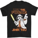 Olgu The Force Be Shih Tzu Funny Dog Unisex T-s&auml;rk S