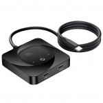 USB-C kahesuunaline l&uuml;liti USB C l&uuml;liti 2 arvutit USB C KVM l&uuml;liti 8K@60Hz tugi HDR 10Gbps must