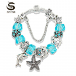 LUXY MOON merek&auml;ev&otilde;ru Jelly suurte kristallhelmestega k&auml;ev&otilde;ru Starfish Dolphin k&auml;ev&otilde;ru 18CM oranž