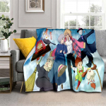 Howli liikuv lossi tekk Jaapani manga meister Hayao Miyazaki t&ouml;&ouml;tab multifilmi tekk soe pehme vooditekk flanell tekk kodusisustus 75x90cm