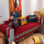 Hiina klassikalise tikandiga &scaron;enill-diivani kate 4 / 3 / 2 / 1 istmega elutuppa lamamistooli kate k&auml;etoe r&auml;tik punane 70x70cm 1pc punane