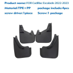FOR cadillac Escalade  2024 Mudguard Fender Mud Flap Guards Splash Mudflaps Car Accessories Front Rear 4pcs must