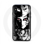 Iphone XS Max Sangoku Naruto Luffy &uuml;mbris &uuml;hes t&uuml;kis Dragon Ball Z mustvalge taustaga anime manga
