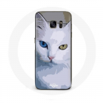 &Uuml;mbris Samsung galaxy S6 edge T&uuml;rgi kaubiku Cat blue eye and yellow eye jaoks