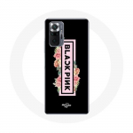 Coque pour Xiaomi Redmi Note 10 Pro Blackpink Groupe de K-pop Logo Noir Rose Fond Noir