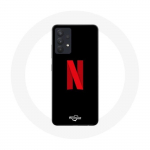 Coque pour Samsung Galaxy A13 4G / A13 4G Lite Netflix Logo rouge fond noir