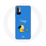 Coque pour Xiaomi Redmi Note 10 5G Bangtan BTS BT21 Chimmy Jimin Fond Bleu