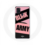 Coque pour Samsung Galaxy A21S BTS ARMY Et Blackpink Blink Rose Noir