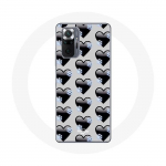 Coque pour Xiaomi Redmi Note 10 Pro Fond de coeurs noirs