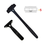 Ohutus Meeste Pika k&auml;epidemega Kokkupandav raseerimisnuga Keha pardel Tagumine Juuksel&otilde;ikur Keha Jalg Selg Raseerija Pardel Epilaator Karvaeemaldust&ouml;&ouml;riist must