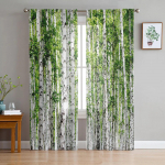 Kasemetsa taim Woods t&uuml;llkardinad elutuppa magamistuppa l&auml;bipaistev kardin r&otilde;dusaali jaoks Mood tr&uuml;kitud kodu kardinad 135W x 244H(cm)
