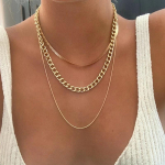 DAXI Vintage Punk ketid kaelas Choker ripats kaelakee naistele kullav&auml;rvi paksu ketiga kaelakeed pidu Boho ehtekrae