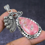 Natural Pink Thulite Gemstone 925 Steling Silver Jewelry Pendant 2.56 w6d66