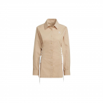 Adidas Originals Ristikujuline FW22 Logotr&uuml;kiga Pingutusn&ouml;&ouml;riga Pikkade Varrukate S&auml;rk Naiste Topid Khaki HK5081 M-L