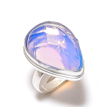 Natural Milky Opal Gemstone Handmade 925 Sterling Silver Gift Ring Size 7 j4k24