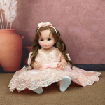 55 cm Reborn Baby Doll Implanteeritud juuksed t&auml;issilikoonist 3D-nahk, armas realistlik kingitus v&auml;ikelapsele