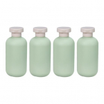 4 pakk 200ML/260ML/300ML/400MLRohelised t&uuml;hjad pigistatavad pudelid Lekkekindlad korduvt&auml;idetavad laia suuga klapitavad disainiga losjoonid kreem&scaron;ampooni reisimahutid 300ML