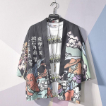 Jaapani stiilis samurai kimono t&auml;navar&otilde;ivad meeste kampsun Jaapan Harajuku anime r&uuml;&uuml; Anime riided S mitmev&auml;rviline