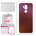 apgo skin sticker film foil vinyl for the BACK compatible with LG G7 ThinQ, scratch-resistant, easy to install - Carbon Chameleon CAKA5