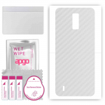 apgo Protective Skin Sticker for the back compatible with ZTE Blade A32, Wrap Film, Foil, Vinyl - Pattern Transparent Carbon