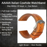 Luksuslik k&auml;sitsi valmistatud kellarihm Ehtsast lehmanahast kellarihm koos liblikpandlaga k&auml;ev&otilde;ruga Hamiltoni SEIKO Citizeni kellarihmadele 22mm