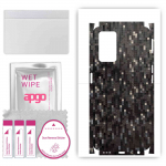 apgo Protective Skin Sticker for the back+sides compatible with Oppo K10, Full Wrap Film, Foil, Vinyl - Pattern Carbon Black Pixel