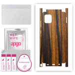 apgo Protective Skin Sticker for the back+sides compatible with Samsung Galaxy Note 10 Lite, Full Wrap Film, Foil, Vinyl - Pattern Tigerwood