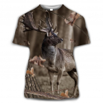 Suvine uus loomade kamuflaaž Meeste T-s&auml;rk 3D Wild Hunting Prinditud T-s&auml;rgid Suures suuruses vabaaja kaelakee l&uuml;hikeste varrukatega Huvitavad topid XXS