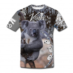 T&auml;navar&otilde;ivad Koala Hip Hop seeria 3D prinditud T-s&auml;rk Meeste Loomade T-s&auml;rgid Vabaaja r&otilde;ivad Suvised l&uuml;hikeste varrukatega T-s&auml;rgid S hall