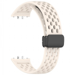 Magnetiline silikoonrihm Samsung Galaxy Fit 3 Sports hingava nutikella asendusk&auml;ev&otilde;ru Galaxy Fit 3 kellarihma jaoks For Samsung Galaxy Fit 3 beež