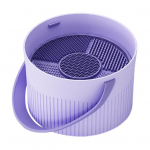 2-&uuml;hes meigipintsli puhastusmatt pintsli kuivatushoidjaga Kosmeetilise pintsli puhastuskaussi k&auml;sn-puuderpuhastusvahend lilla