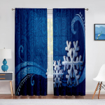 Lumehelbekene j&otilde;ulupunane l&auml;bipaistev kardin elutoa kaunistamiseks Moodne t&uuml;llist aknakardin magamistoa Voile organza kardinatele 1 PCS W100XH250cm&Rod Pocket