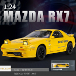 1/24 skaalaga Mazda RX7 sulamist automudel, laste m&auml;nguasjavalatud auto tulede ja helidega, kingitused t&auml;iskasvanutele ja lastele, kaunistused, kollektsiooniesemed 1/24-Size:21*8.5*6cm
