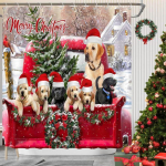 Talvised j&otilde;ulud du&scaron;ikardin Naljakas lumememm j&otilde;ulupuud kaminauto Mets lumine stseen uusaasta puhkemaja vannitoa sisustus W150xH180cm