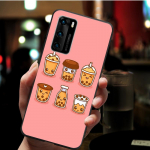 piim tee must telefoni&uuml;mbris huawei P40 P30 P20 P10 Pro P9 Lite nova 4E 6SE Psmart 2 2019 Y6 9 Prime cover Shell jaoks Huawei P9 Lite