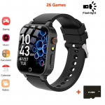 Laste nutikellad 26 m&auml;nguga t&uuml;drukutele Poistele Puuteekraaniga Kaamera Sammulugeja Video MP3 Alarm Laste Digitaalne kell S&uuml;nnip&auml;evakingitus must