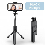 1 tk Selfie Stick statiiv, pikendatav Travel Essential telefonistatiiv LED-t&auml;itevalgustusega, mobiiltelefoni statiiv juhtmevaba kaugjuhtimispuldiga, iPhone'i ja Androidi jaoks no light