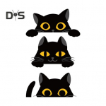 Multifilmi musta kassi l&uuml;liti kleebis Eemaldatav isekleepuv veekindel PVC elutuba vannitoa valgusl&uuml;liti seinakontakti pistikupesa kaunistuskleebis 1 Set