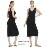 Suures suuruses t&auml;islibisevad kleidid naistele &Otilde;huke &otilde;mbluseta j&auml;&auml;siidist suvine alusseelik-aluskleit varrukateta sisevesti kleit 5XL 5XL Weight(80-95kg)