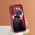 Pehme silikoonist ruudukujulise redeliga printimismustriga telefoni korpus T&auml;iskaanega kaamera p&otilde;rutuskindel kaitse kummist &uuml;mbris Samsungile Samsung A23 5G tumepunast v&auml;rvi