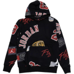 Jordan Brooklyn fliisist pullover-kapuutsikas all-over prindiga Meeste pealisr&otilde;ivad Must FN4545-010 L