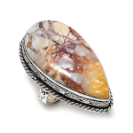 Brecciated Mookaite Gemstone 925 Sterling Silver Jewelry Gift Ring Size 8 v9w81