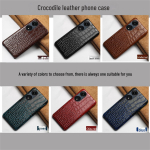 Krokodillinahast poolkattega &uuml;mbris OPPO A93/ A93s/ A96/ A97 jaoks. A97 punane