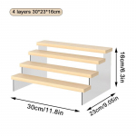 Puidust vitriin ehtevitriin Hoiuhoidik Kollektsioneeritavad riiulid Korraldaja Magustoidu koogikeste parf&uuml;&uuml;mihoidik 4 layers-30CM