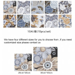 10 tk PVC plaatide kleebiste komplekt isekleepuv eemaldatav plaat veekindel k&ouml;&ouml;k vannitoam&ouml;&ouml;bel trepid kodukaunistus 20cm&times;20cm&times;10pcs