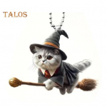 Halloweeni v&otilde;luri kassi rippuv kaunistus Kodu siseruumides j&otilde;ulupuu auto tahavaatepeegel 2D lame akr&uuml;&uuml;lhari kassipoeg rippuv kaunistus loomade ripats 1pc